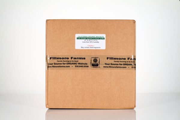 10 Pound Box of Raw Shelled Organic Walnuts Halves & Pieces Fillmore Farms
